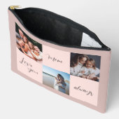 "Liebe, Mama immer" sentimentales Foto-Geschenk Zubehörtasche (Offen)