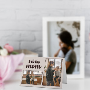 "Liebe Mama" Individuelle Foto-Faltkarte zum Feier Feiertagskarte