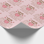 Liebe Mama Individuelle Name Geschenkpapier (Ecke)