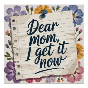 Liebe Mama, jetzt verstehe ich Poster