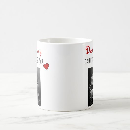 Liebe Mama kann nicht warten, Sie Sonogramm zu tre Kaffeetasse (Mittel)