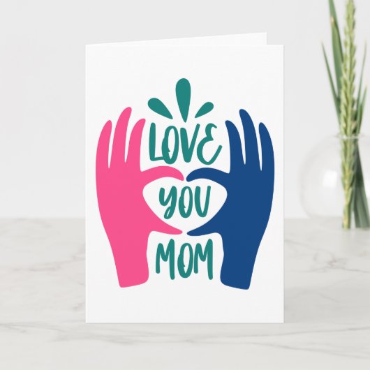 Liebe, Mama Karte (Vorderseite)