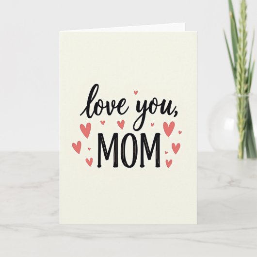 Liebe Mama Kunst Design Karte (Vorderseite)
