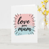 Liebe Mama Kunstkarte Karte (Gelbe Blume)