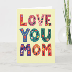 Liebe Mama Kunstvolle Floralkarte Karte