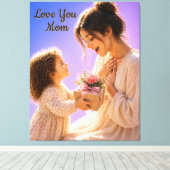 Liebe Mama Leinwand Wand Kunst Geschenk Dekor (Insitu (Holzboden))