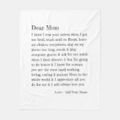 Liebe Mama Letter Typografy Personalisiert Fleecedecke (Vorderseite)