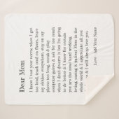 Liebe Mama Letter Typografy Personalisiert Sherpadecke (Vorderseite (Horizontal))