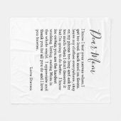 Liebe Mama Liebe Brief von Teenager Personalisiert Fleecedecke (Vorderseite (Horizontal))