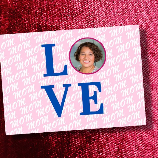 Liebe Mama Liebe Modernes Foto Karte