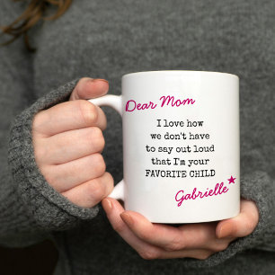 Liebe Mama Lieblingskind Schreibmaschinentypografi Kaffeetasse