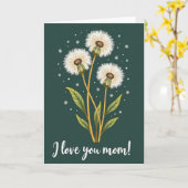 Liebe Mama Löwenzahnkarte Karte (Gelbe Blume)