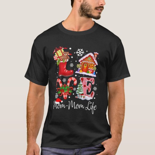 Liebe Mama Mama Weihnachten Oma Geschenk T-Shirt (Vorderseite)