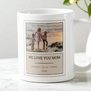 Liebe Mama moderne Foto personalisierter Muttertag Kaffeetasse