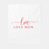 Liebe Mama Moderne Typografie Fleecedecke (Vorderseite)