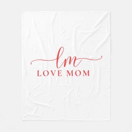 Liebe Mama Moderne Typografie Fleecedecke (Vorderseite)