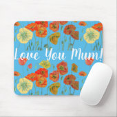 Liebe Mama Mohnblumen Blumen Computer-Mauspad Mousepad (Mit Mouse)