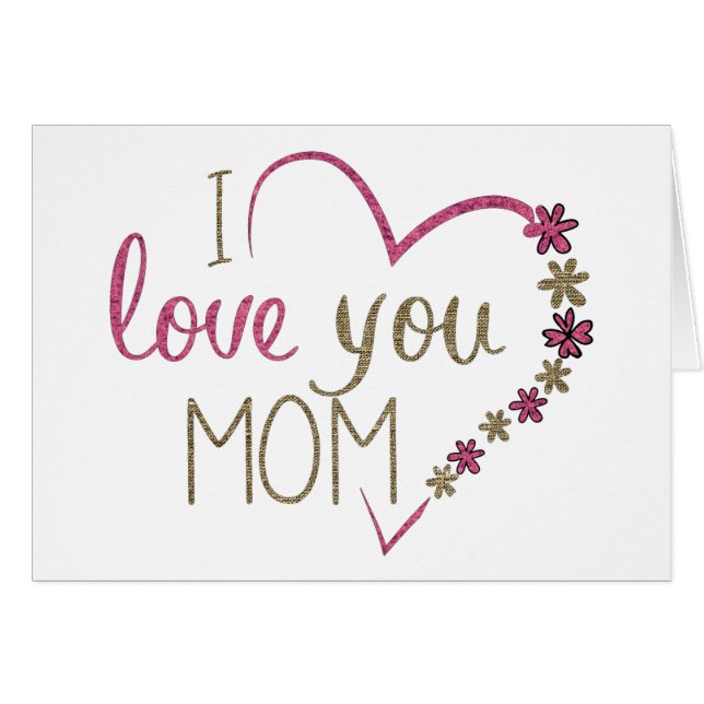 Liebe Mama Mütter Tag Herz (Vorderseite (Horizontal))