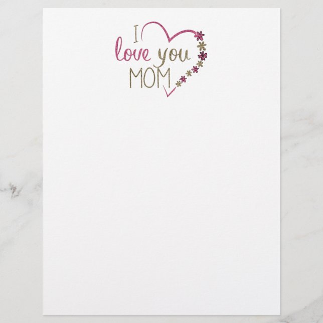 Liebe Mama Mütter Tag Herz (Vorderseite)