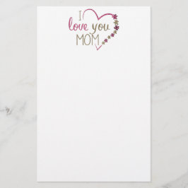 Liebe Mama Mütter Tag Herz Briefpapier