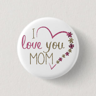 Liebe Mama Mütter Tag Herz Button