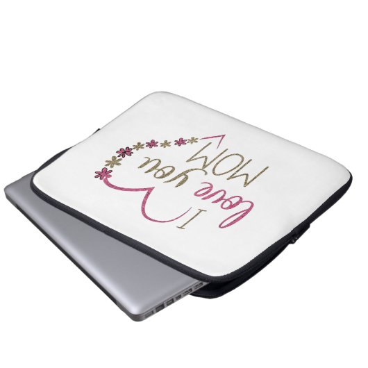 Liebe Mama Mütter Tag Herz Laptopschutzhülle (Vorne Knopf)