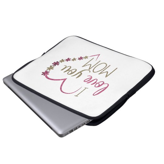 Liebe Mama Mütter Tag Herz Laptopschutzhülle (Vorne Knopf)