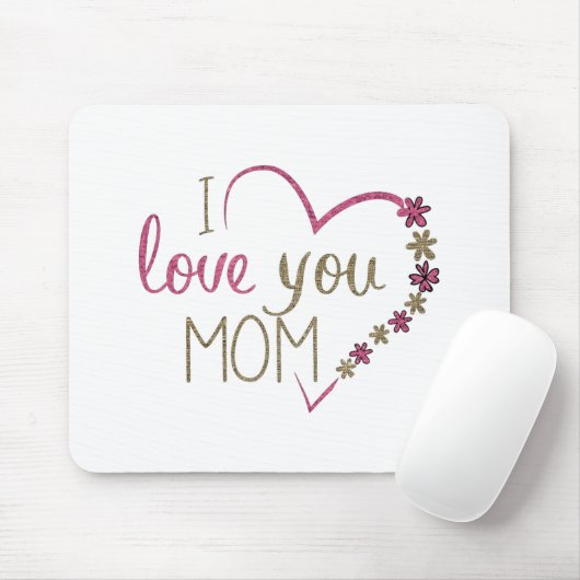 Liebe Mama Mütter Tag Herz Mousepad (Mit Mouse)