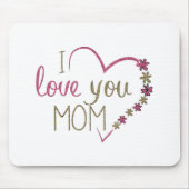 Liebe Mama Mütter Tag Herz Mousepad (Vorne)