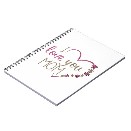 Liebe Mama Mütter Tag Herz Notizblock (Linke Seite)