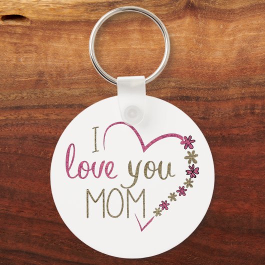 Liebe Mama Mütter Tag Herz Schlüsselanhänger (Rückseite)