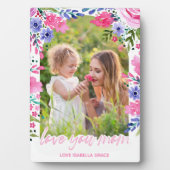 Liebe, Mama Mütter Tag Wasserfarbe Fotoplatte (Vorderseite)