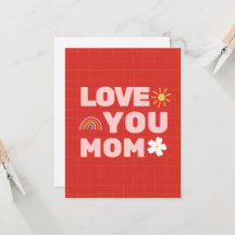 Liebe Mama Muttertag Flach Grußkarte