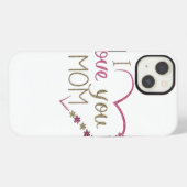 Liebe Mama Muttertag Herz iPhone Hülle (Rückseite (Horizontal))