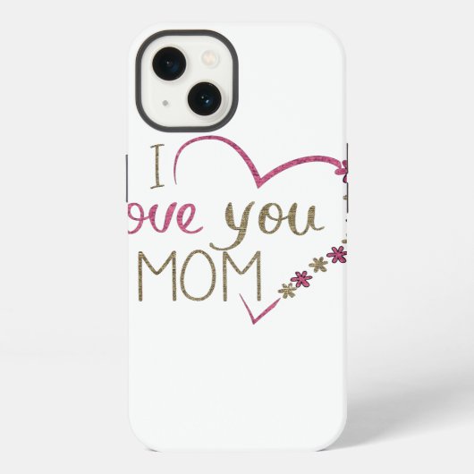Liebe Mama Muttertag Herz iPhone Hülle (Rückseite)