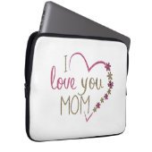 Liebe Mama Muttertag Herz Laptopschutzhülle (Vorne Rechts)
