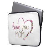 Liebe Mama Muttertag Herz Laptopschutzhülle (Vorderseite Links)