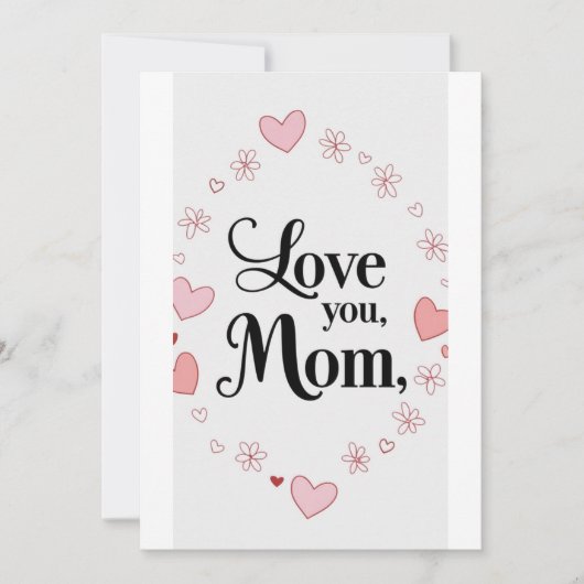 Liebe Mama, Muttertagskarte Einladung (Vorderseite)