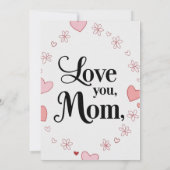 Liebe Mama, Muttertagskarte Einladung (Rückseite)