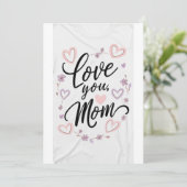 Liebe Mama, Muttertagskarte Einladung (Stehend Vorderseite)