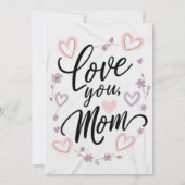 Liebe Mama, Muttertagskarte Einladung (Rückseite)