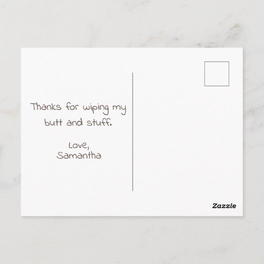 Liebe Mama ... Muttertagskarte Postkarte (Rückseite)