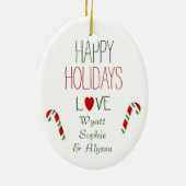 Liebe MAMA niedliches Penguin-Weihnachtsgeschenk Keramik Ornament (Hinten)