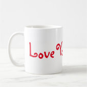 Liebe Mama! Perfektes Geschenk für Mama Kaffeetasse (Links)