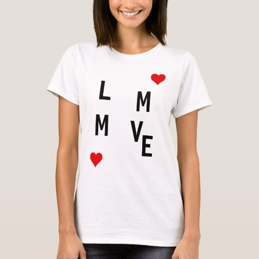 Liebe Mama personalisiert T - Shirt (Vorderseite)