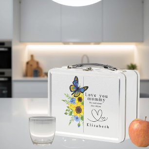 Liebe Mama personalisierte Blumen Metall Lunchbox