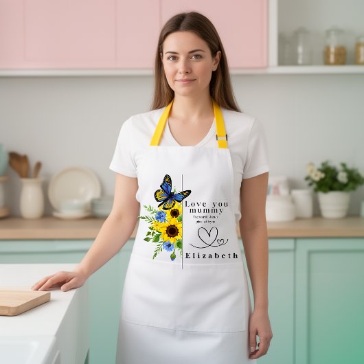 Liebe Mama personalisierte Blumen-Schürze Schürze