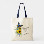 Liebe Mama personalisierte Blumen-Tasche Tragetasche (Rückseite)