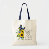 Liebe Mama personalisierte Blumen-Tasche Tragetasche (Vorne)
