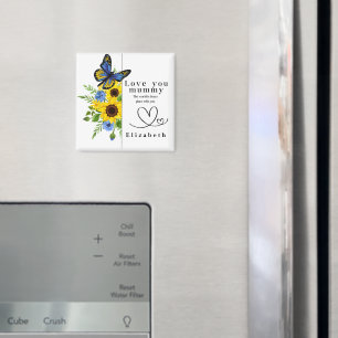 Liebe Mama personalisierter Blumenmagnet Magnet